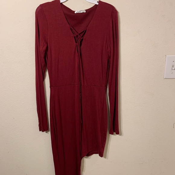 Red High/Low Dress - Picture 2 of 3